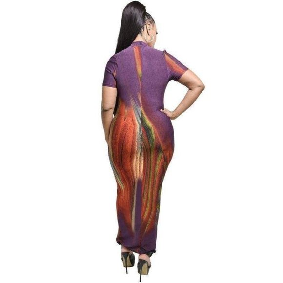 Walk That Way Dress (Plus Size Only) 1x 2x 3x - Picture 2 of 7